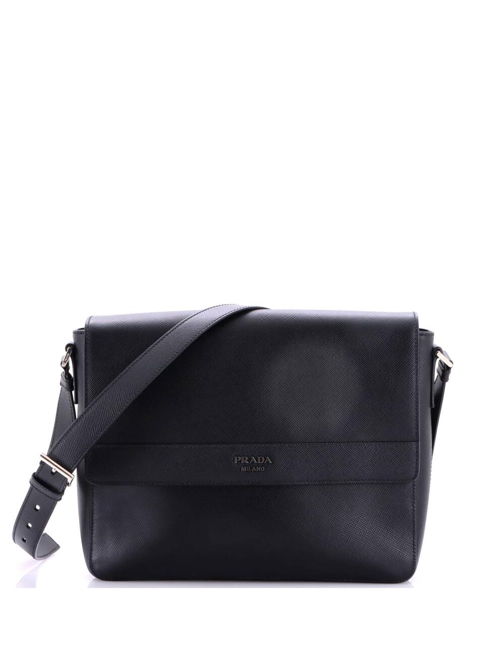 Prada Logo Flap Messenger Bag Saffiano #348191P12B